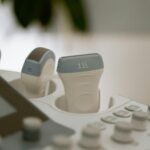 A detailed view of medical ultrasound equipment in a healthcare facility.
